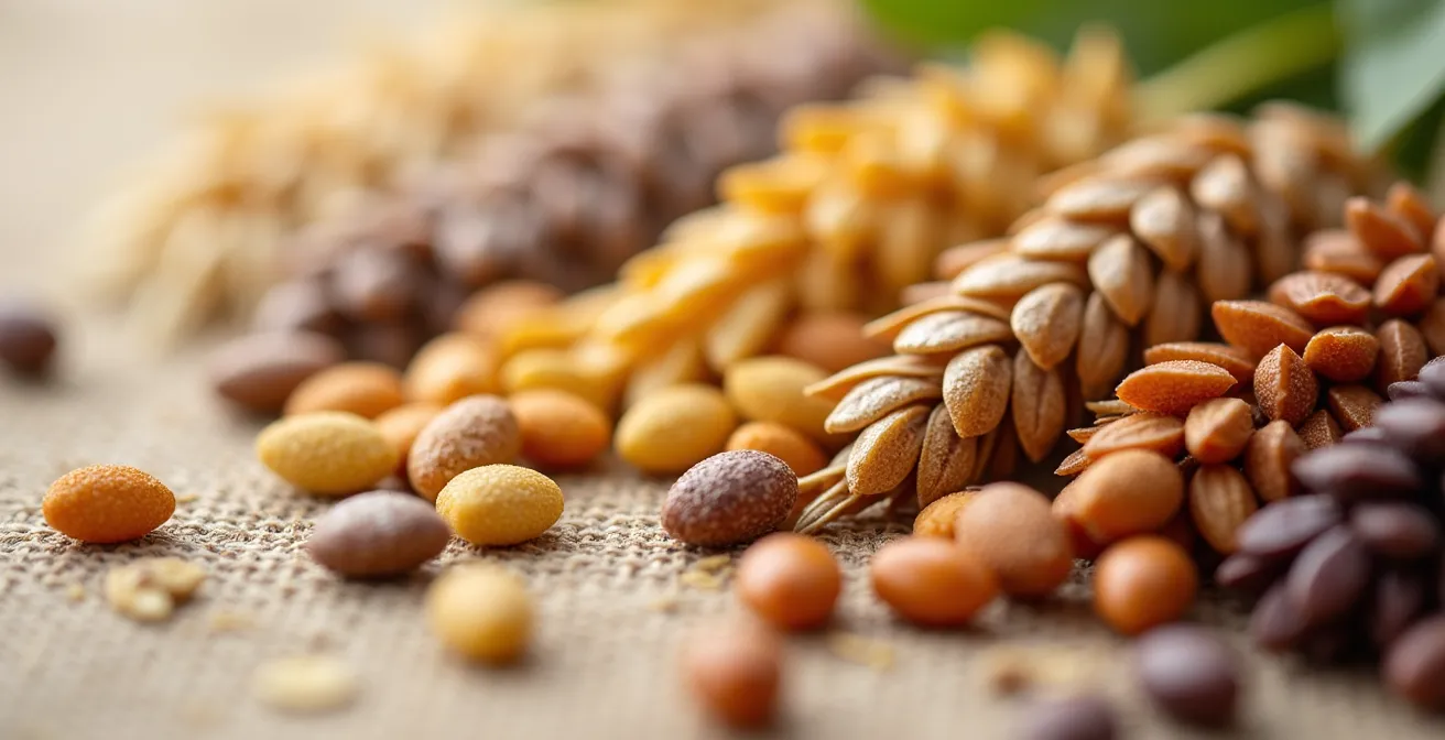 Colección de variedades resistentes en banco de germoplasma mostrando diversidad genética