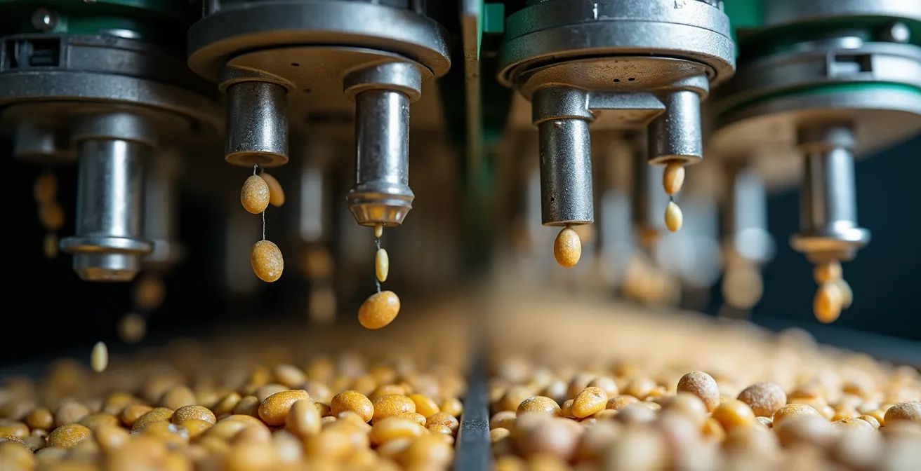 Comparación visual de sistemas de dosificación mecánico y neumático en sembradoras