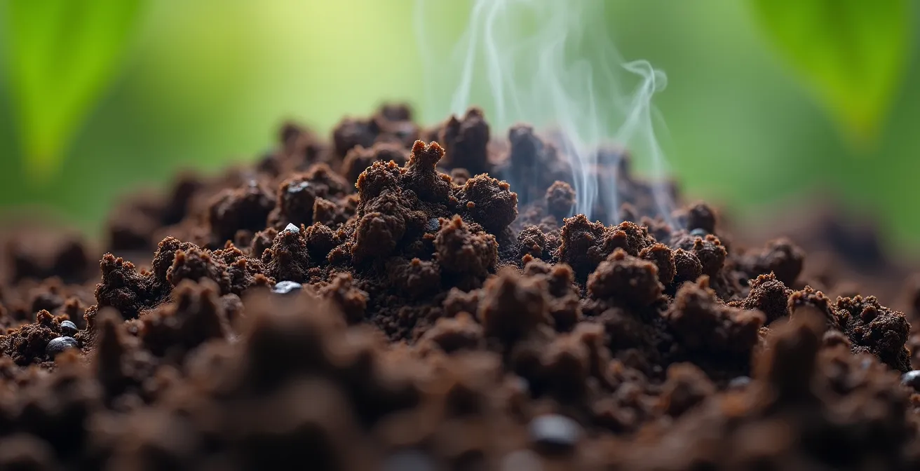 Vista de digestores de biogás en granja porcina con paisaje rural español