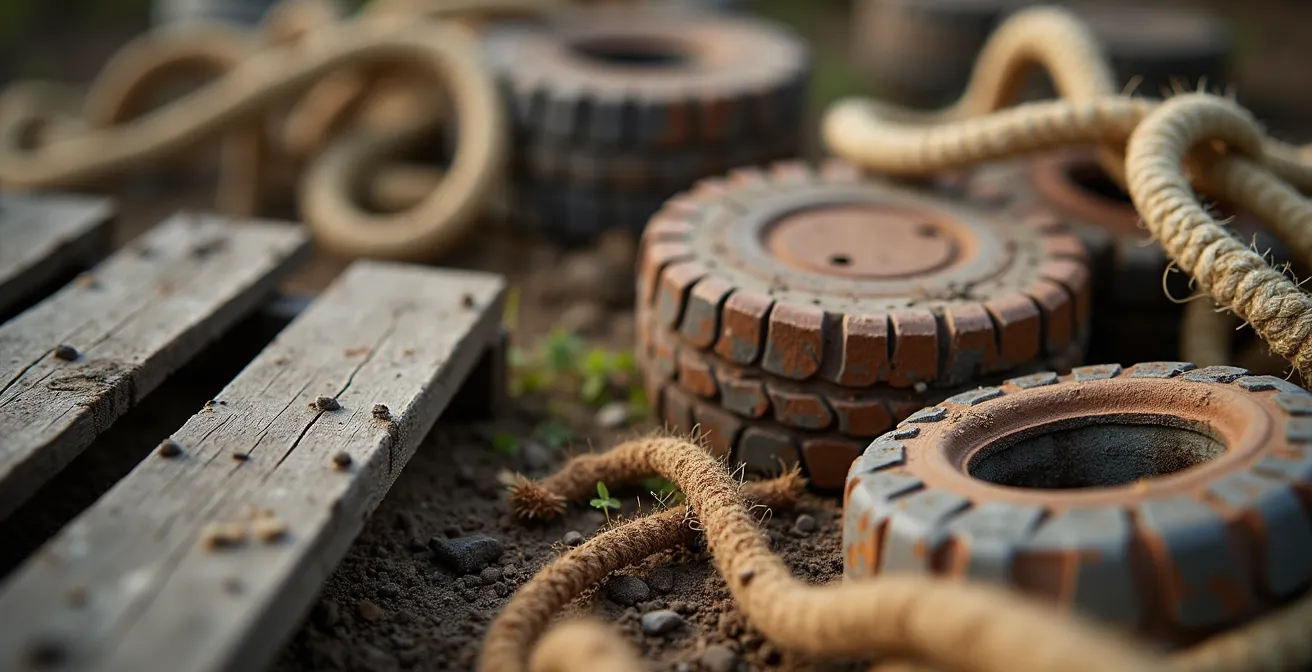 Materiales reciclados creativamente reutilizados como enriquecimiento ambiental para cerdos